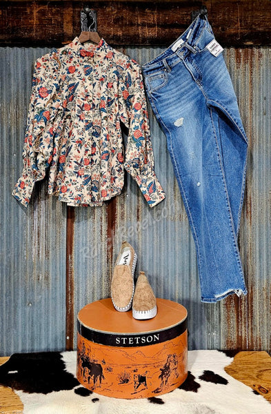 The Jenna Top in Fall Floral #6380