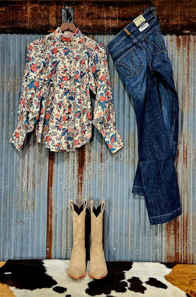 The Jenna Top in Fall Floral #6380