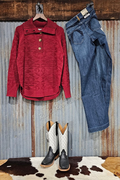 Ariat Ornate Pullover Sweater in Cabernet #6382