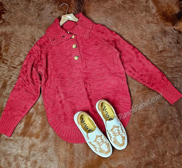 Ariat Ornate Pullover Sweater in Cabernet #6382