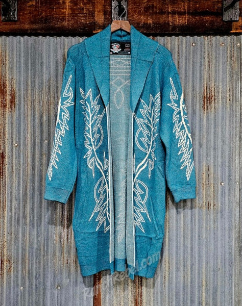 Turquoise Bootstitch Cardi #6407