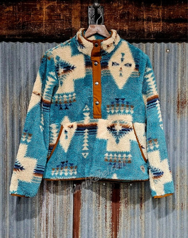Ariat Berber Snap Front Sweatshirt in Agave Southwest Print #6410