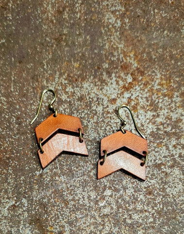 Arrow Leather Earrings #6395
