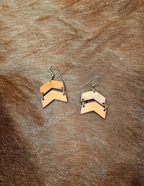 Arrow Leather Earrings #6395