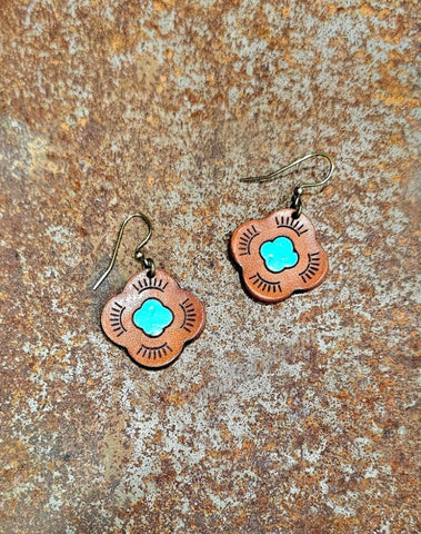 Maddie Leather Earrings #6392