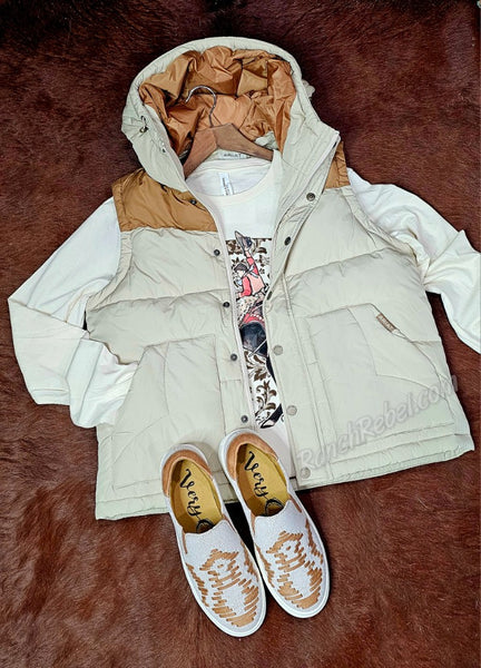 Ariat Frontier Puffer Vest in Oyster Grey #6390