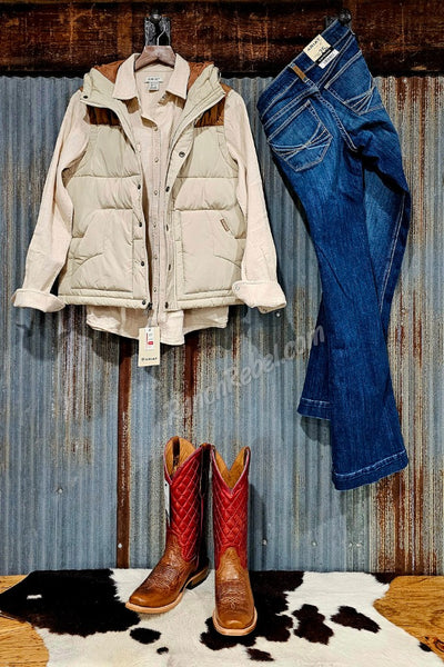 Ariat Frontier Puffer Vest in Oyster Grey #6390