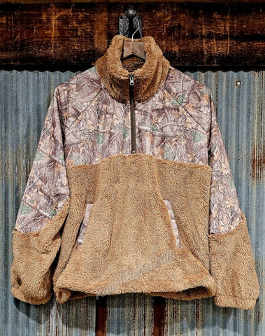 Camo Sherpa Pullover #6406