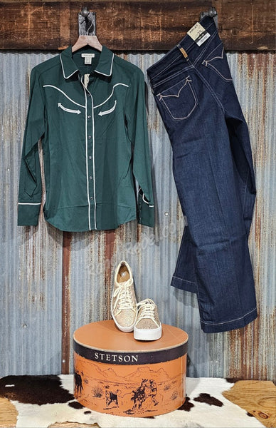 Ariat Mirrorball Pearl Snap Shirt in Pine Grove #6424