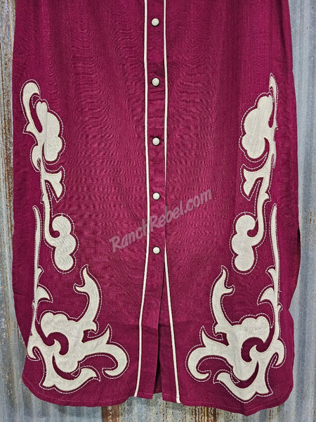 Wine Bootstitch Skirt #6419