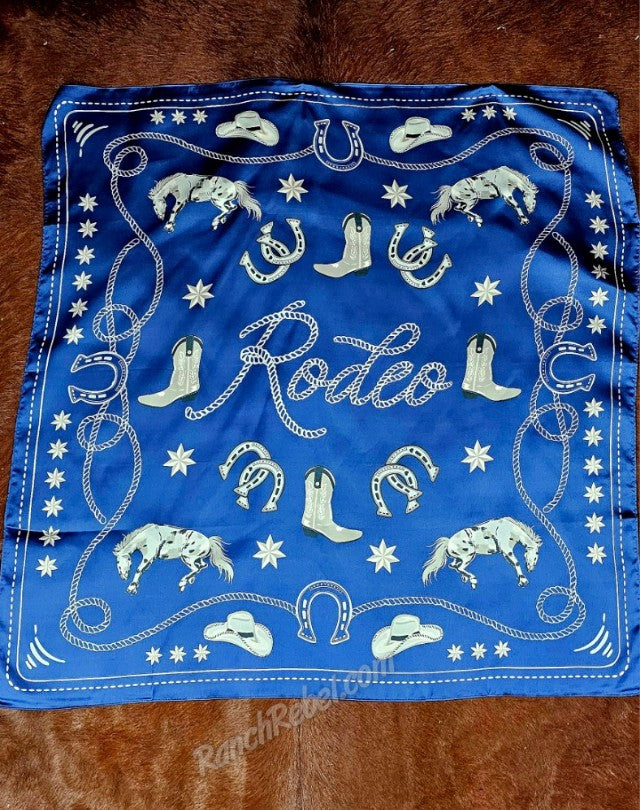 Bold Blue Rodeo Wild Rag #6421
