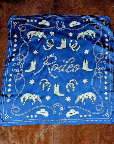 Bold Blue Rodeo Wild Rag #6421