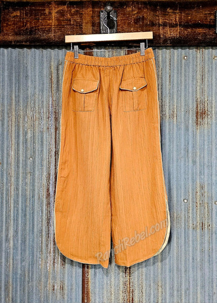 Retro Ranch Apricot Applique Pants #6440