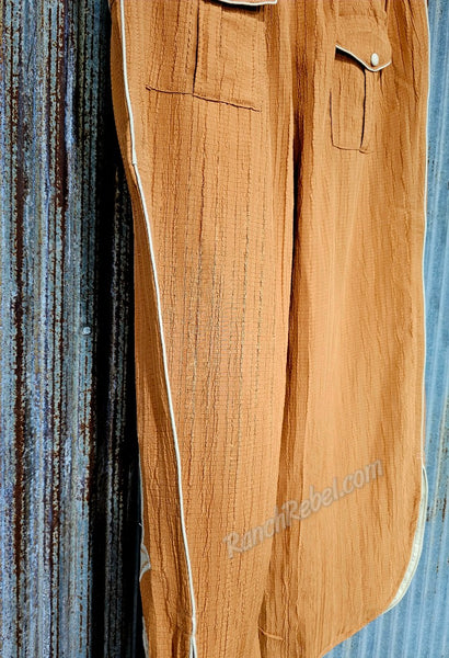 Retro Ranch Apricot Applique Pants #6440