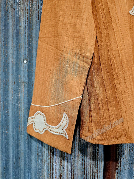 Retro Ranch Apricot Applique Top #6439
