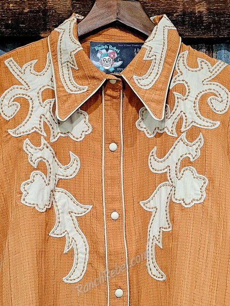 Retro Ranch Apricot Applique Top #6439