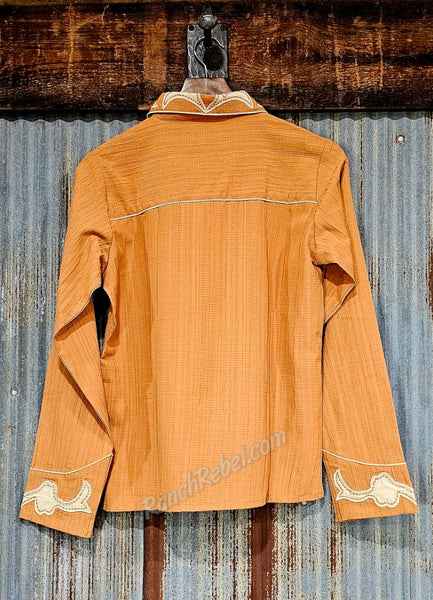 Retro Ranch Apricot Applique Top #6439