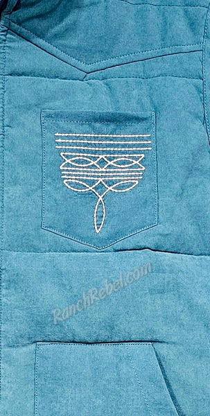 Turquoise Bootstitch Vest #6438