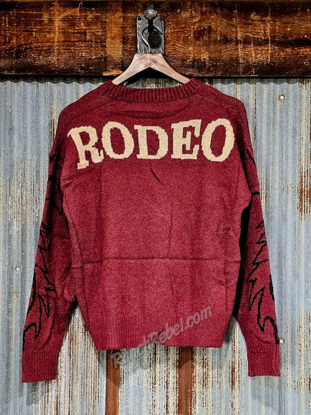 Rodeo Sweater in Wine #6435