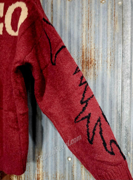 Rodeo Sweater in Wine #6435