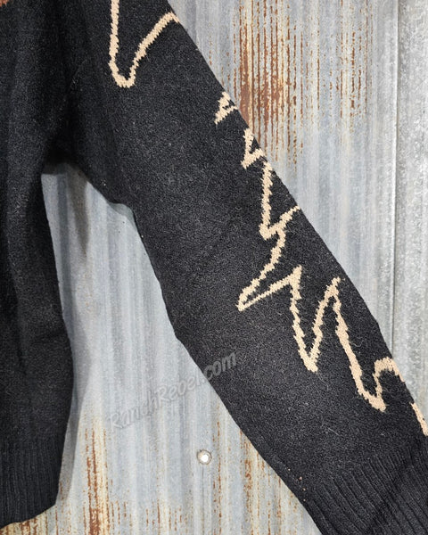Rodeo Sweater in Black #6436