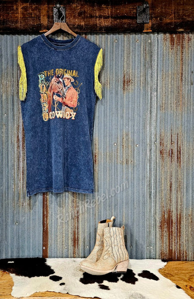 Rodeo Cowboy Tee Shirt Dress #6426