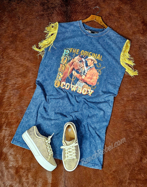 Rodeo Cowboy Tee Shirt Dress #6426