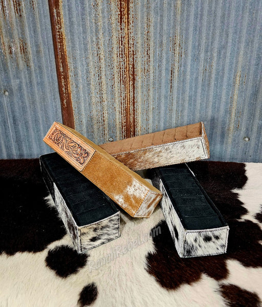 Leather & Cowhide Ring Display #6430