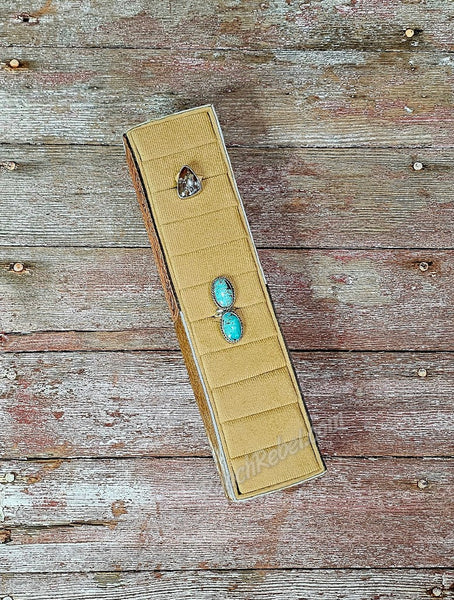 Leather & Cowhide Ring Display #6430