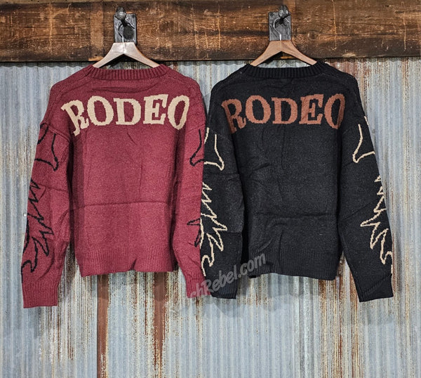 Rodeo Sweater in Wine #6435