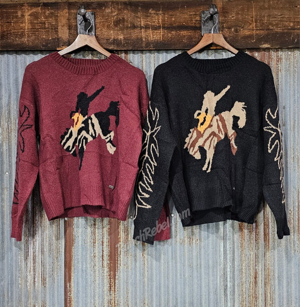 Rodeo Sweater in Wine #6435
