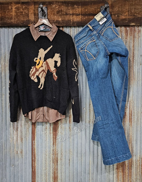 Rodeo Sweater in Black #6436