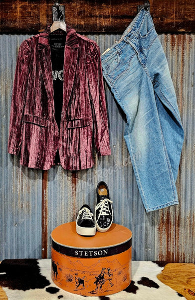 Ariat Aura Velvet Blazer in Port Royale #6417