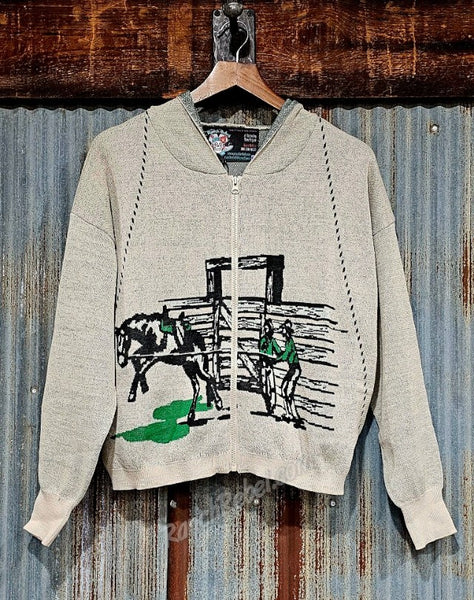 Buck 'Em Out Hooded Sweater Cardi #6449