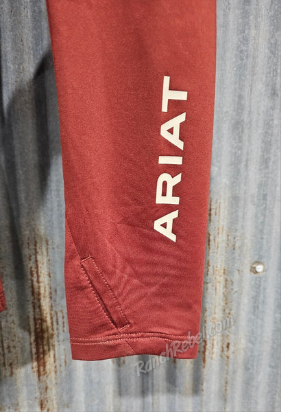 Ariat Lowell 1/4 Zip Baselayer in Madder Brown #6474