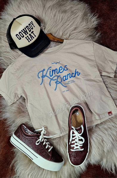 Kimes Ranch Lasso Script Crop Tee #6452