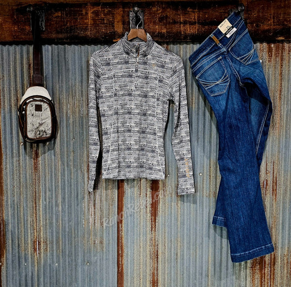 Ariat Lowell 1/4 Zip Baselayer in Autumn Batik #6472