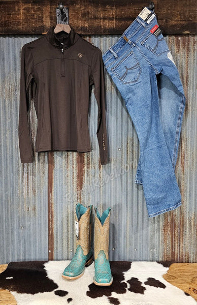 Ariat Lowell 1/4 Zip Baselayer in Java #6473