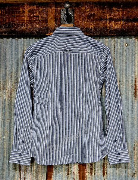 Ariat Kirby Button Up in Dress Blue Stripe #6492