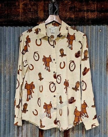 Ariat Homestyle Shirt Rodeo Spur Print #6516