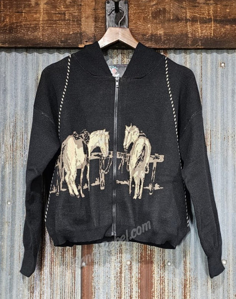 Ranch Horse Hooded Sweater Cardi #6514