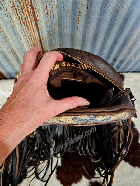 STS Guadalupe Serape Sage Crossbody Bag #6481