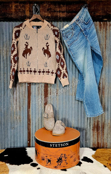 Bronc Zip Up Sweater #6491