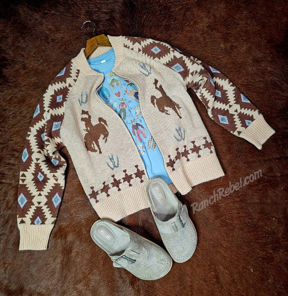 Bronc Zip Up Sweater #6491