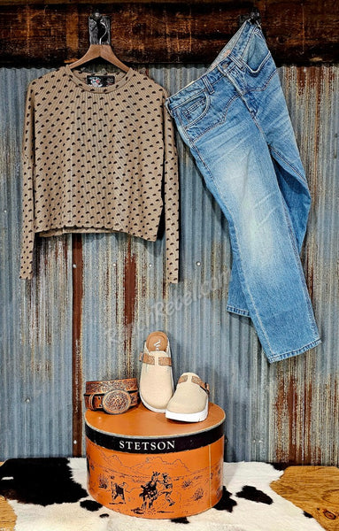 Cowboy Hat Long Sleeve Top #6513