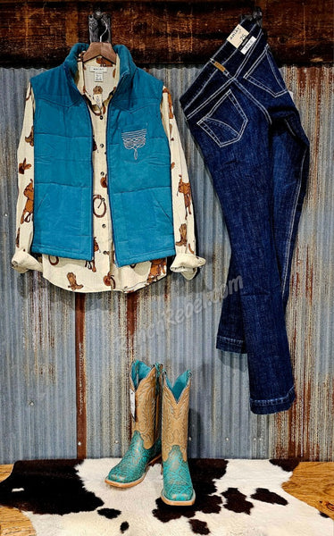 Ariat Homestyle Shirt Rodeo Spur Print #6516