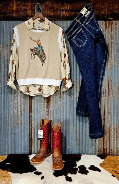 Ariat Homestyle Shirt Rodeo Spur Print #6516