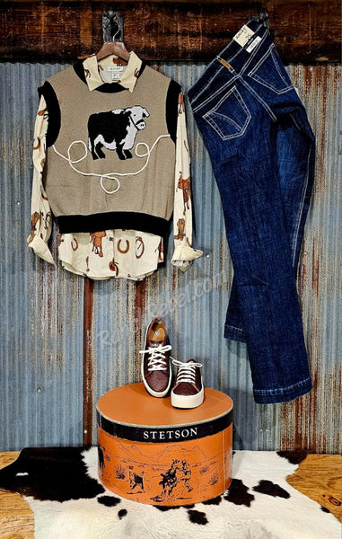 Ariat Homestyle Shirt Rodeo Spur Print #6516