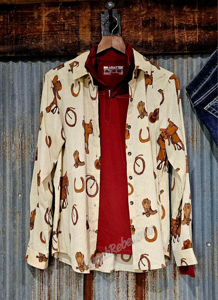 Ariat Homestyle Shirt Rodeo Spur Print #6516