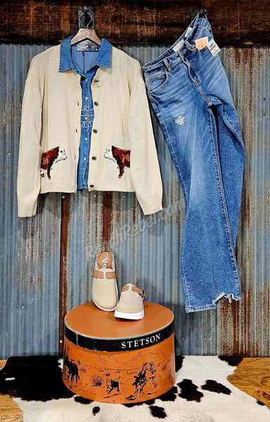 Hereford Cardi in Cream #6519